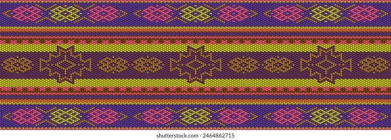 Ethnic, folk, geometric, mosaic ornament, pattern for fabrics, interiors, ceramics and furniture in the Arabian style.