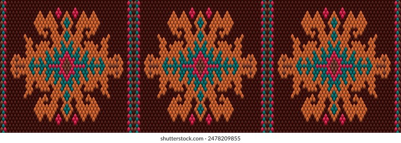  Ethnic, folk, geometric, mosaic ornament, pattern for fabrics, interiors, ceramics and furniture in the Arabian style.