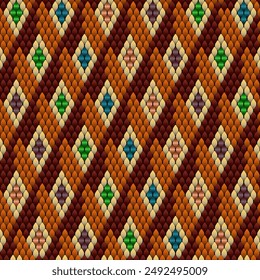  Ethnic, folk, geometric, mosaic ornament, pattern for fabrics, interiors, ceramics and furniture in the Arabian style.