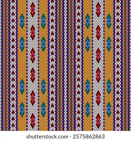  Ethnic, folk, geometric, mosaic ornament, pattern for fabrics, interiors, ceramics and furniture in the Arabian style.