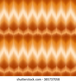 Ethnic folk seamless pattern Ikat Ogee, consisting of orange, beige and brown elements