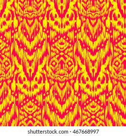 Ethnic folk seamless pattern Ikat Ogee, boho style