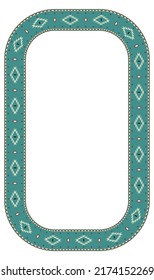 Ethnic frame. Rectangular border with mexican tribal pattern. Size 1080 x 1920.