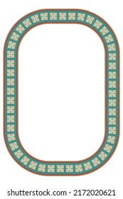 Ethnic frame. Rectangular border with native american pattern. Size 10 x 15. Aspect ratio 2:3