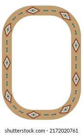 Ethnic frame. Rectangular border with native american pattern. Size 10 x 15. Aspect ratio 2:3