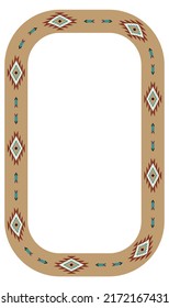 Ethnic frame. Rectangular border with native american pattern. Size 1080 x 1920.