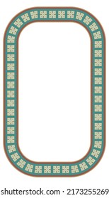 Ethnic frame. Rectangular border with native american pattern. Size 1080 x 1920.