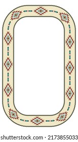 Ethnic frame. Rectangular border with native american pattern. Size 1080 x 1920.