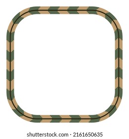 Ethnic frame. Square decorative border with Mexican textile pattern.