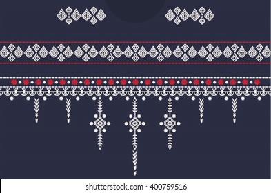ethnic front embroidery illustration