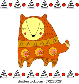 ethnic funny cartoon fox