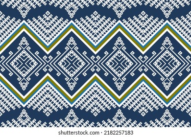 Ethnic gematric oriental ikat pattern traditional Design for background,carpet,wallpaper,clothing,wrapping,batik,fabric,vector illustraion.Greek Key pattern embroidery style zigzag chevron