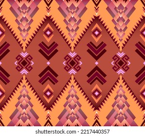 Diseño de patrones abstractos geométricos étnicos para textiles, ropa, alfombra, papel pintado.Ilustración vectorial.