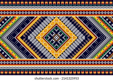 Patrón abstracto geométrico étnico. Fondo vectorial de bordado tradicional tribal. Geometría alfombra de tela azteca mandala decoración textil adorno tapicería boho estilo étnico nativo 