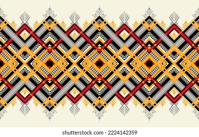 Ethnic geometric abstract seamless pattern vector. Native African American Navajo Aztec motif pattern vector elements designed for background, wallpaper, print, wrapping,tile. vector Aztec motif style