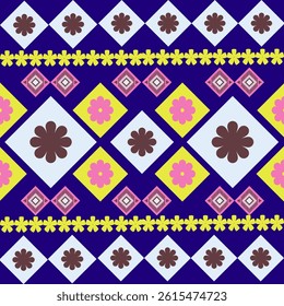 Ethnic geometric abstract style seamless pattern 