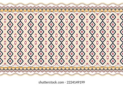 Ethnic geometric American, pattern, Tribal, Aztec motif seamless pattern style. design for fabric, curtain, background, sarong, wallpaper, clothing, wrapping,Batik, tile,decorative. embroidery Vector.