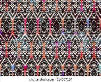 Ethnic geometric background with trendy hipster elements. Grey tribal vector background pattern can be used for web design, textures and textile cloth, printed products.