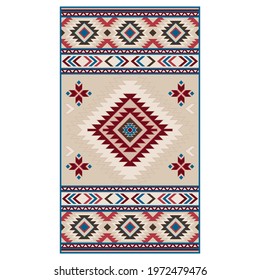 Ethnic geometric blanket. American Indian style. Navajo tribal style.