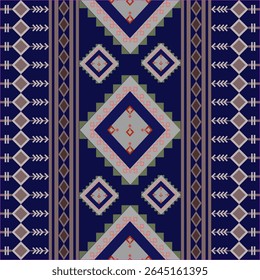 Diseño de patrón colorido geométrico étnico decoración sin fisuras en estilo tribal