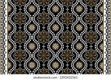 Ethnic geometric colorful pattern. Vector ethnic geometric square stripes shape seamless pattern. Colorful ethnic pattern use for fabric, textile, home interior decoration elements, upholstery, wrappi