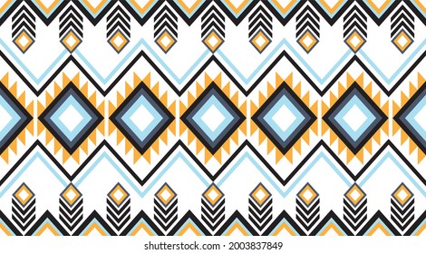 ethnic geometric culture seamless pattern background. navajo design for carpet,wrapping,wallpaper,clothing,batik,fabric. Vector illustration embroidery style.