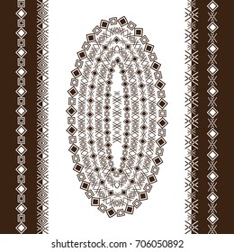 Ethnic geometric design. Elements of the border. Vector illustration. Can be used as a separator, frame, etc.