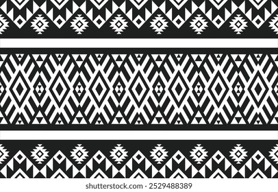 Ethnic Geometric Design.black and white colour Ethnic Seamless. Ethnic Geometric Design for wallpaper,carpet, clothing, fashion, fabric.