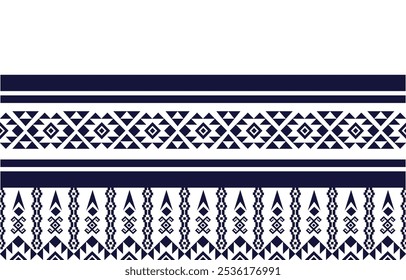 Ethnic Geometric Design.blue and white colour Ethnic Seamless. Ethnic Geometric Design for wallpaper,carpet, clothing, fashion, fabric.
