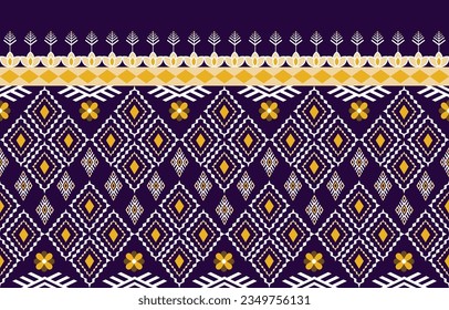 Ethnic Geometric Design.Ethnic Pattern in tribal, folk embroidery abstract art colorful. ornament print. Ethnic Geometric Design for wallpaper,carpet, clothing, fashion, fabric.