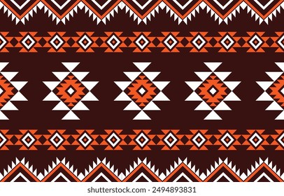 Ethnic Geometric Design.Ethnic Pattern in tribal, folk embroidery abstract art colorful. ornament print. Ethnic Geometric Design for wallpaper,carpet, clothing, fashion, fabric.