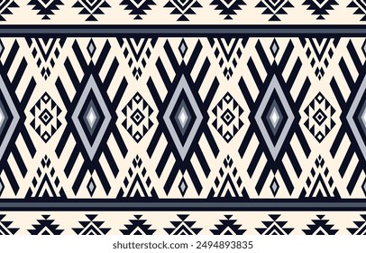 Ethnic Geometric Design.Ethnic Pattern in tribal, folk embroidery abstract art colorful. ornament print. Ethnic Geometric Design for wallpaper,carpet, clothing, fashion, fabric.