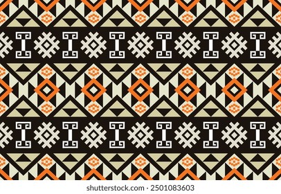 Ethnic Geometric Design.Ethnic Pattern in tribal, folk embroidery abstract art colorful. ornament print. Ethnic Geometric Design for wallpaper,carpet, clothing, fashion, fabric.