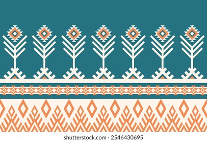 Ethnic Geometric Design.Ethnic Pattern in tribal, folk embroidery abstract art colorful. ornament print. Ethnic Geometric Design for wallpaper,carpet, clothing, fashion, fabric.