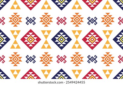 Etnic Geometric Design.Ethnic Pattern em tribal, folk bordado abstrato arte colorida. impressão ornamento. Design geométrico étnico para papel de parede, tapete, roupas, moda, tecido.