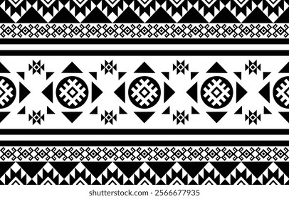 Ethnic Geometric Design.Ethnic Pattern in tribal, folk embroidery abstract art colorful. ornament print. Ethnic Geometric Design for wallpaper,carpet, clothing, fashion, fabric.