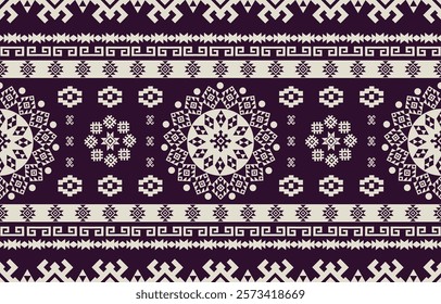 Ethnic Geometric Design.Ethnic Pattern in tribal, folk embroidery abstract art colorful. ornament print. Ethnic Geometric Design for wallpaper,carpet, clothing, fashion, fabric.