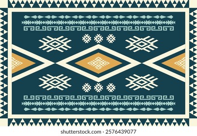 Ethnic Geometric Design.Ethnic Pattern in tribal, folk embroidery abstract art colorful. ornament print. Ethnic Geometric Design for wallpaper,carpet, clothing, fashion, fabric.