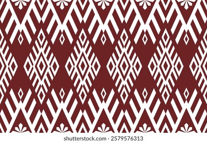 Ethnic Geometric Design.Ethnic Pattern in tribal, folk embroidery abstract art colorful. ornament print. Ethnic Geometric Design for wallpaper,carpet, clothing, fashion, fabric.