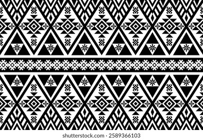 Ethnic Geometric Design.Ethnic Pattern in tribal, folk embroidery abstract art colorful. ornament print. Ethnic Geometric Design for wallpaper,carpet, clothing, fashion, fabric.