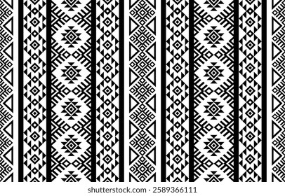 Ethnic Geometric Design.Ethnic Pattern in tribal, folk embroidery abstract art colorful. ornament print. Ethnic Geometric Design for wallpaper,carpet, clothing, fashion, fabric.