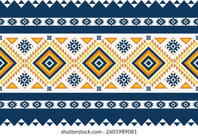 Ethnic Geometric Design.Ethnic Pattern in tribal, folk embroidery abstract art colorful. ornament print. Ethnic Geometric Design for wallpaper,carpet, clothing, fashion, fabric.