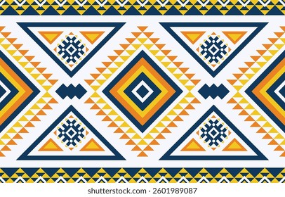 Ethnic Geometric Design.Ethnic Pattern in tribal, folk embroidery abstract art colorful. ornament print. Ethnic Geometric Design for wallpaper,carpet, clothing, fashion, fabric.