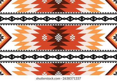 Ethnic Geometric Design.Ethnic Pattern in tribal, folk embroidery abstract art colorful. ornament print. Ethnic Geometric Design for wallpaper,carpet, clothing, fashion, fabric.