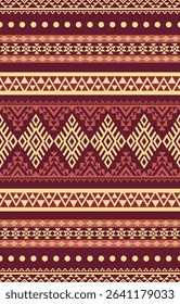 Ethnic Geometric Design.Ethnic Pattern in tribal, folk embroidery abstract art colorful. ornament print. Ethnic Geometric Design for wallpaper,carpet, clothing, fashion, fabric.