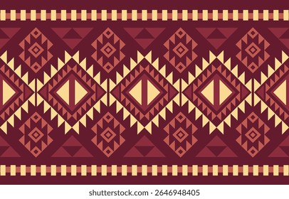 Ethnic Geometric Design.Ethnic Pattern in tribal, folk embroidery abstract art colorful. ornament print. Ethnic Geometric Design for wallpaper,carpet, clothing, fashion, fabric.
