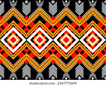 Ethnic Geometric Designs Pattern Symmetry Modern Seamless Stripes Vintage Boho Motif American Aztec Blend Ethnic Symbols Intricacies Encapsulating Essence Tradition Motifs Precision Creating Visually