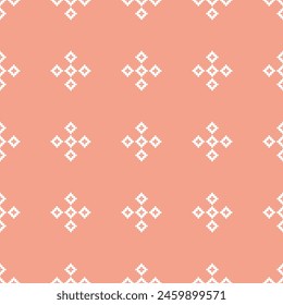 Ethnic geometric fabric pattern Cross Stitch.Embroidery Ethnic oriental Pixel pattern rose pink gold pastel background. Abstract,vector,illustration. Texture,clothing,scarf,decoration,silk wallpaper.