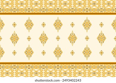 Ethnic geometric fabric pattern Cross Stitch.Ikat embroidery Ethnic oriental Pixel pattern background.Abstract,vector,illustration