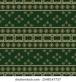 Ethnic geometric fabric pattern Cross Stitch.Ikat embroidery Ethnic oriental Pixel pattern background.Abstract,vector,illustration.